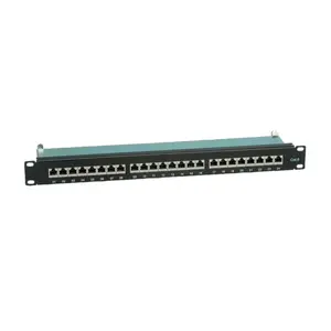 Patch Panel VALUE Kat.6 19" 24 Ports Shielded Black