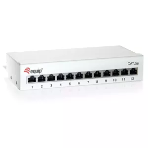 Patch Panel Equip 12-Port Cat.6 Light Grey