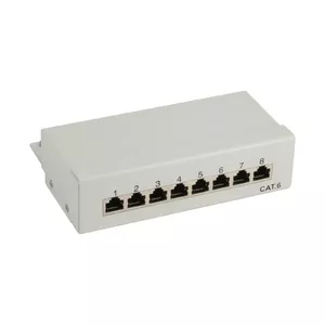Patch Panel InLine Cat.6 8 Port Desktop Black RAL9005
