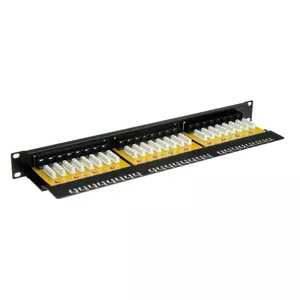 Patch Panel VALUE Cat.6/Class E 24 Ports UTP black