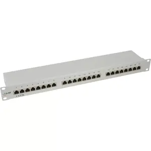 Patch Panel InLine 19" Cat.5e 24 Port 1U black RAL9005