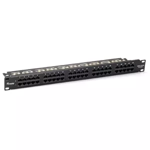 Patch Panel Equip 50-Port Cat.3 RJ45 ISDN Black