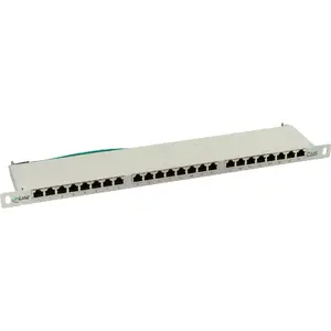 Patch Panel InLine Cat.6 24 Port 19" 0.5U Light Grey RAL7035