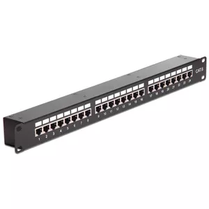 Patch Panel DeLOCK 43295 Cat6 1U Black