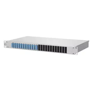 BTR METZ CONNECT OpDAT 1U оптический распределительный блок SC разъёмы синий/серый для 1U монтаж в стойку
