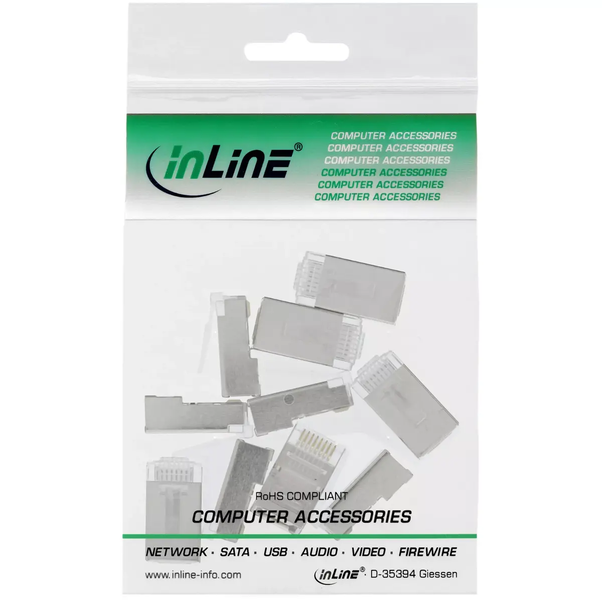 8P8C RJ45 Мужские экранированные разъемы InLine 73098T Photo 2