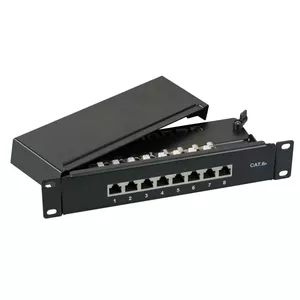 Patch panel EFB Elektronik 37737SW.8 RJ-45 10000 Mbit/s Black 1U