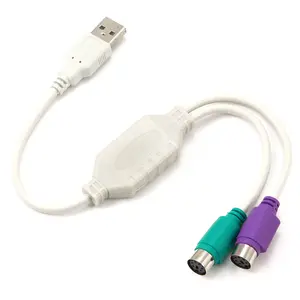 Cable Gembird UAPS12 PS/2 0.3m 2x6-p Mini-DIN USB A White