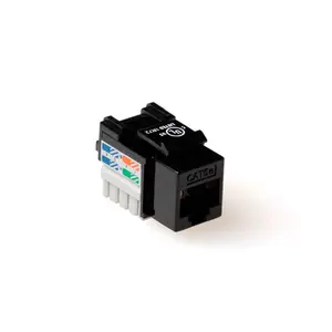 ACT CAT6 Keystone Jack RJ45 to IDC unshielded punch down network module white