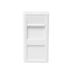 LogiLink NF0001 Wall Plate Switch Cover White Screwless Modular Insert 22.5x45 mm