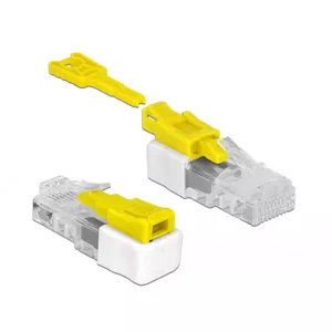 Wire Connector RJ45 DeLOCK 85334 White Yellow