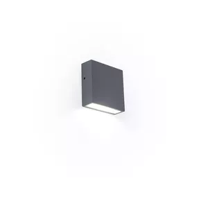 Lutec GEMINI XF LED Wall Light, 9.5W, 4000K, Grey, IP54