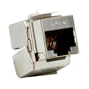 Keystone Jack ROLINE Cat.6/Class E RJ-45 Shielded Toolless Silver