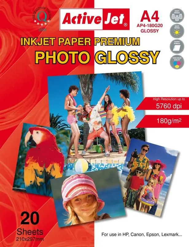ActiveJet AP4-180G20 глянцевая фотобумага A4 Photo 2