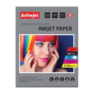 Spīdīga fotopapīra ActiveJet AP4-230G20 A4, 230 g/m², 20 loksnes