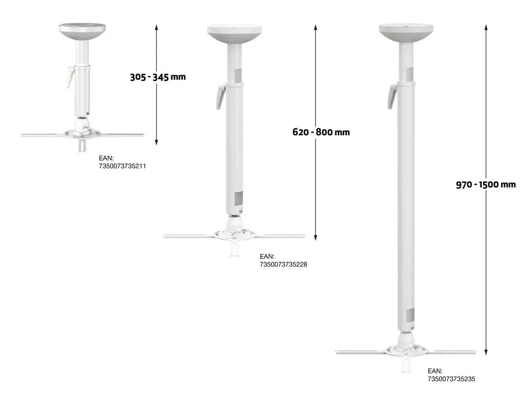 Griestu projektora stiprinājums MULTIBRACKETS M HD 305–345 mm Photo 8