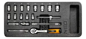 Tool Insert Set NEO tools 84-237 — 19 pieces socket and bit kit