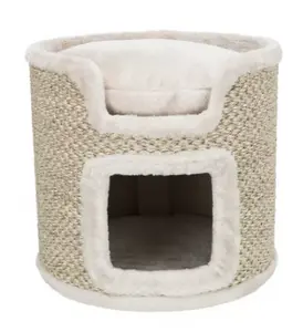 Cat scratching tower Trixie 44706 — freestanding, beige/grey, Ø 37 cm, height 37 cm