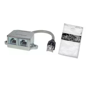 Сетевой кабель ShiverPeaks Cat5e RJ45-2x RJ45 0.1м Черный Серебристый