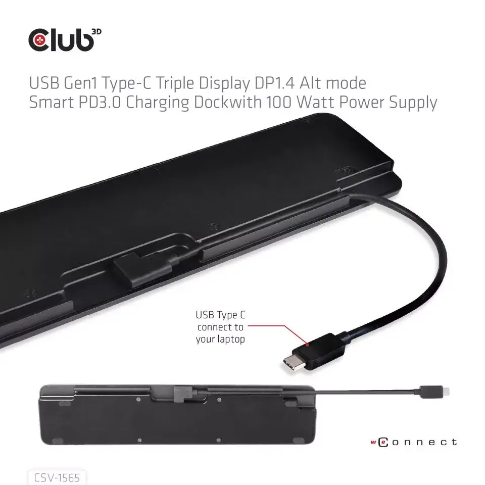 Док-станция CLUB3D USB Gen1 Type-C Triple Display Photo 4