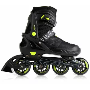 Inline skates Blackwheels Sonic Green-Black size 39–42 adjustable