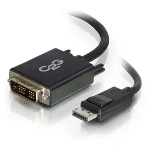 C2G 2m DisplayPort to Single Link DVI-D Adapter Cable M/M DP to DVI Black
