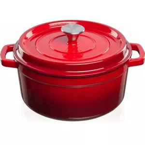 Cast iron pot GRAND_FEU Grand Feu Casserole 3.5 L red, enameled Dutch oven