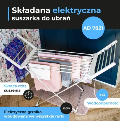 Складная электрическая сушилка Adler AD 7821 Photo 15