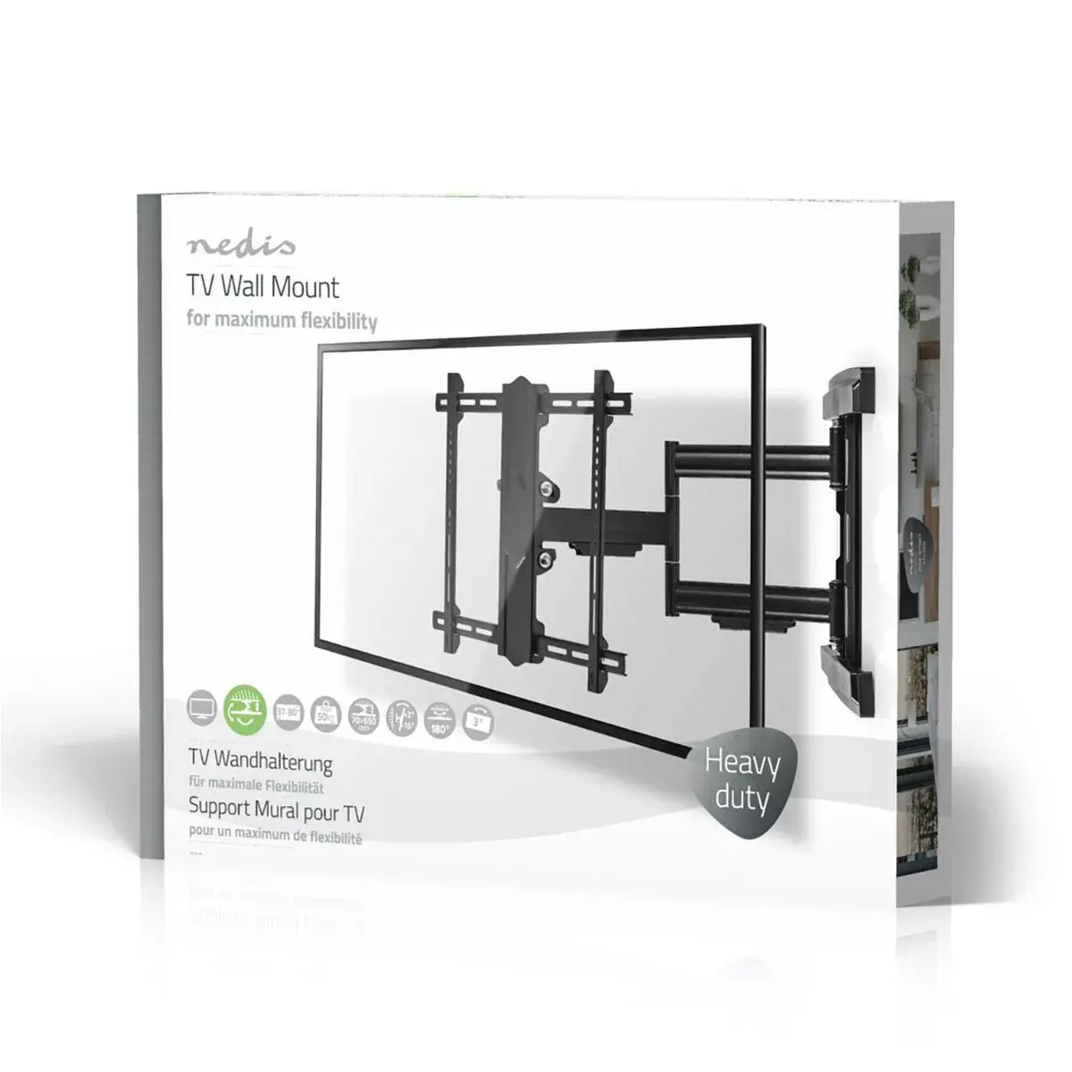 Nedis TVWM6550BK sienas kronšteins 37"–80" Photo 5