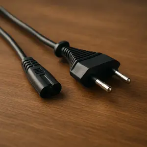 Сетевой кабель GEMBIRD PC-184/2 1,8 м — вилка Type C (м) на муфту C8 (ж), чёрный