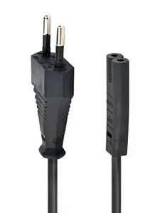 Сетевой кабель GEMBIRD PC-184/2 1,8 м — вилка Type C (м) на муфту C8 (ж), чёрный