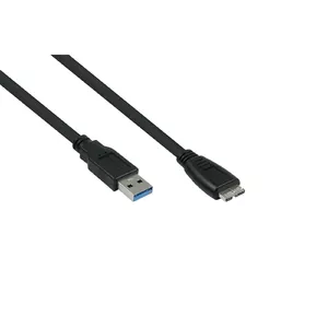 USB cable Alcasa UK30P-AMB-010S 1m USB 3.2 Gen 1 Micro-USB B Black