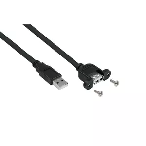USB cable Alcasa UK20P-AEA-020S 2 m USB 2.0 Black