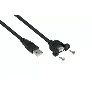USB cable Alcasa UK20P-AEA-003S 0.3m USB 2.0 Black