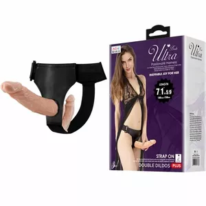 Double Dildos with Harness BAILE Ultra Passionate D-233385 — dual-ended, adjustable harness