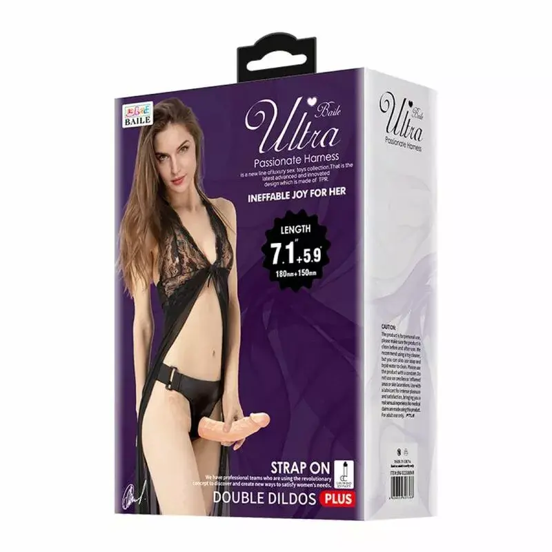 BAILE Ultra Passionate divkāršs dildo ar siksnu Photo 7