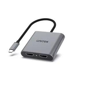 Адаптер видеокабеля UNITEK V1404B 0.15 м USB Type-C 2 x HDMI Серый