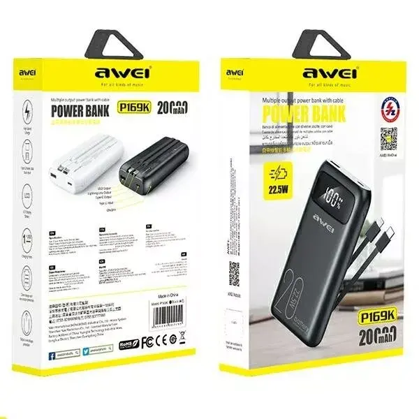Portatīvais akumulators P169 K 20000mAh Photo 2