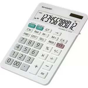 Calculator Sharp EL-334 W Solar/Battery — handheld basic calculator with dual power