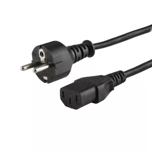 Сетевой кабель SAVIO CL-89, IEC C13 — IEC Type E (гнездо), 1.2 м, 0.5 мм², 3 жилы, 10 А, черный
