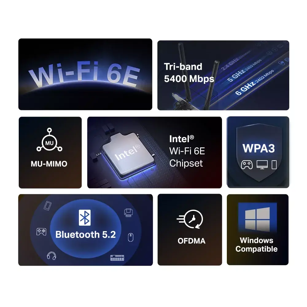 MERCUSYS MA86XE PCIe адаптер Wi‑Fi 6E Bluetooth Photo 2