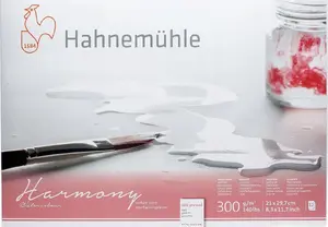 Akvareļu papīrs Hahnemühle Harmony 300 g/m², 12 loksnes A4, auksti presēts
