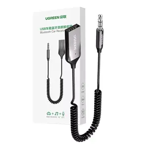 Аудиоприёмник UGREEN CM309 Bluetooth 5.0 USB с AUX 3.5 мм, чёрный, 20–20000 Гц