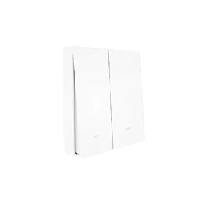 Wireless wall switch MOES RT-D-ZEU2-W-EN kinetic two-button, batteryless, radio control