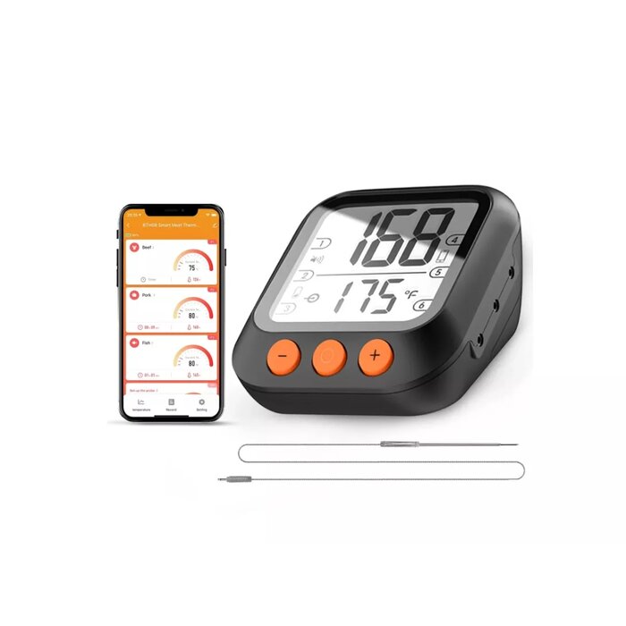 MOES Food Thermometer,Bluetooth Smart BBQ Thermometer,Food Grade