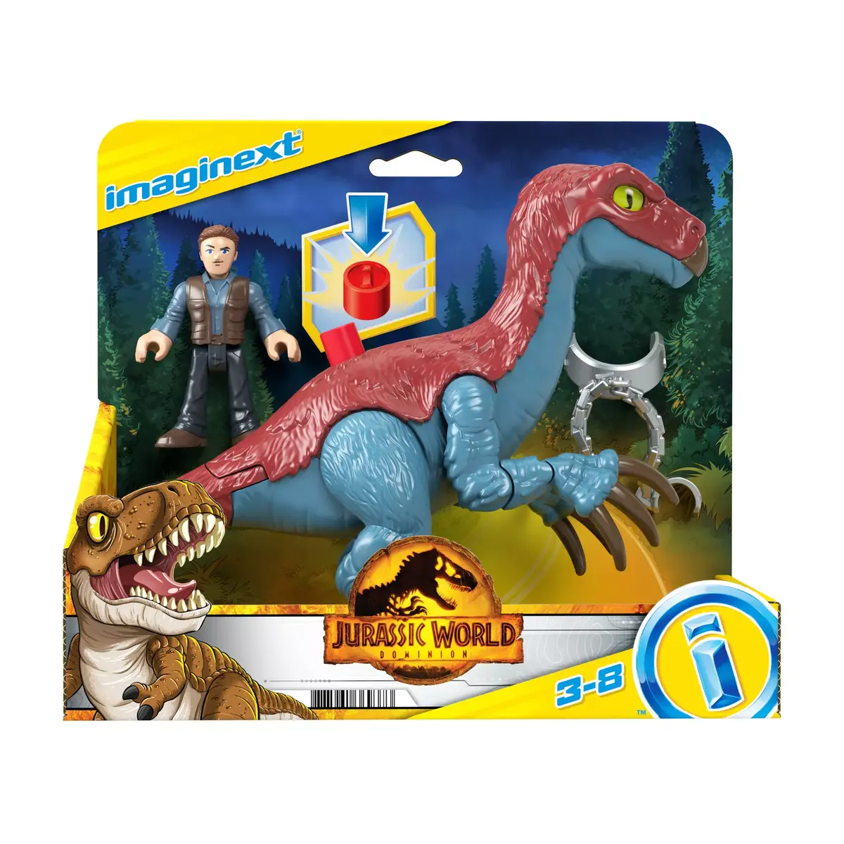 Fisher-Price Imaginext Therizinosaurus un Owen komplekts Photo 6