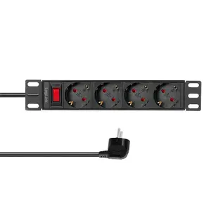 LogiLink PDU4B01 jaudas sadales vienība 4 AC izejas 1U melna