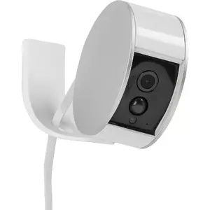 Wall mount for indoor/security camera Somfy 2401496 — wired, single-screw installation, 2m USB cable, white, 70×383×65 mm