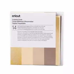 Card stock Cricut 2009487 14 sheets Cream Gold Grey Khaki