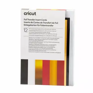 Cricut Card Stock Construction Paper 12 Sheets Black Gold Red White
